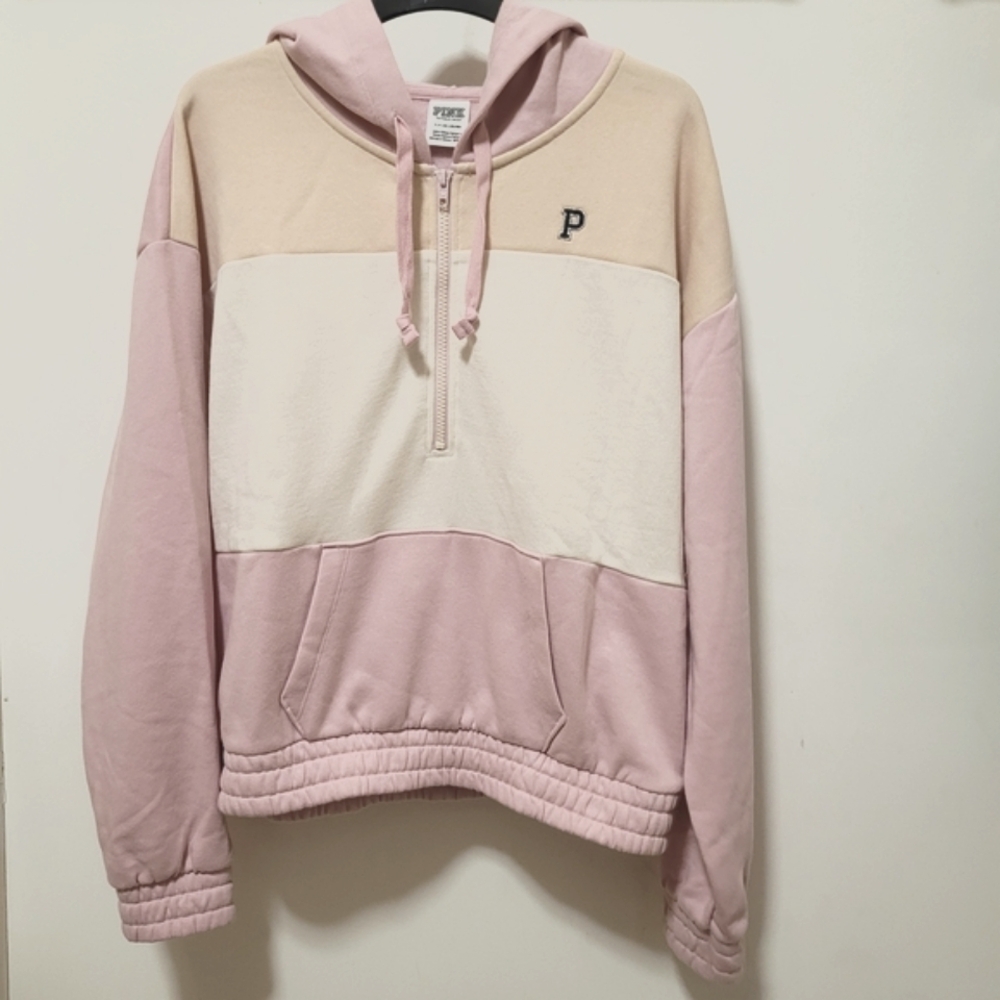New VS Pink Quarter Zip Hoodie